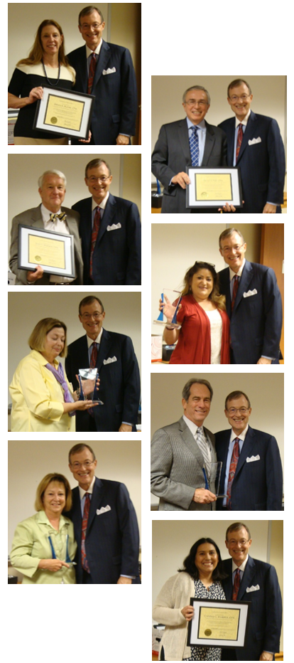 various board and committee members receiving awards for service