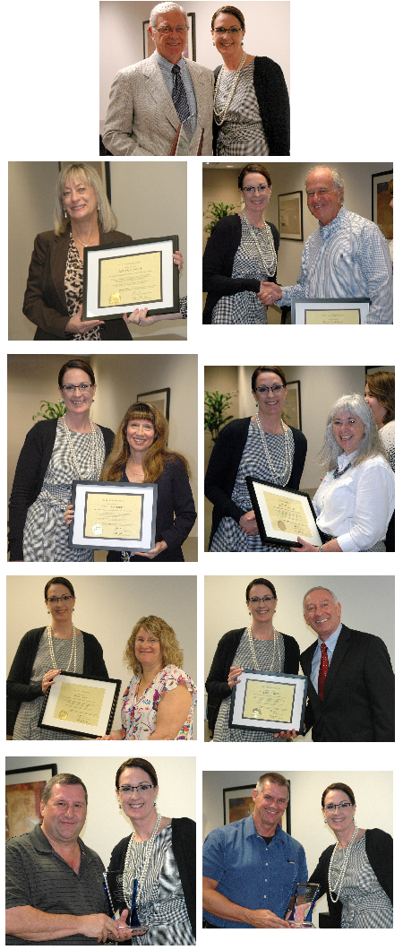 various board and committee members receiving awards for service